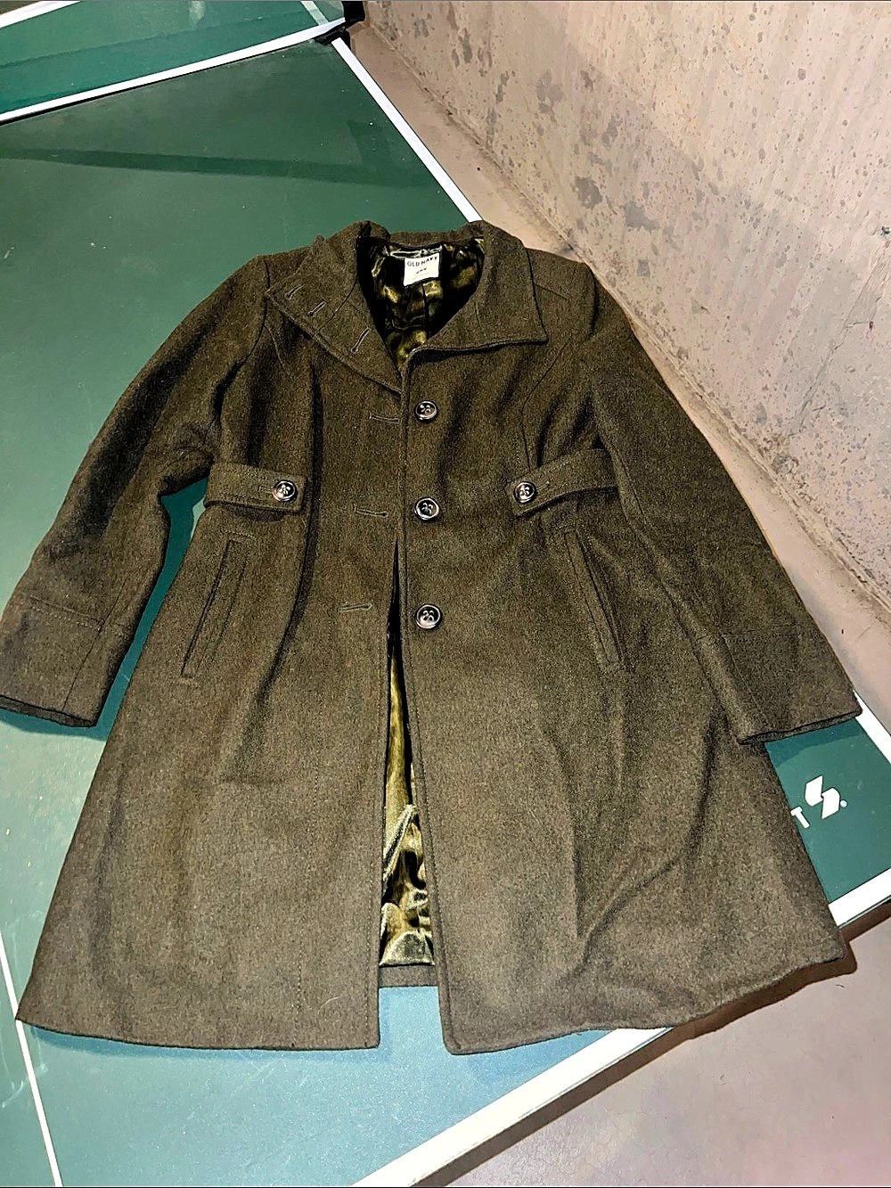 Old Navy Wool-Blend Peacoat Green